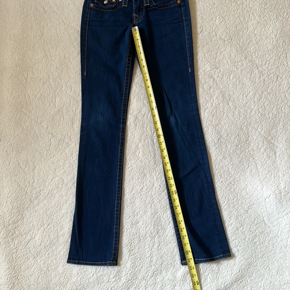 True Religion | Low Rise Boot Cut Dark Denim Jeans Size 24 - Picture 13 of 16